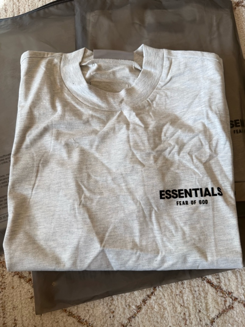 Fear of God Essentials T-Shirt Light Oatmeal Small New